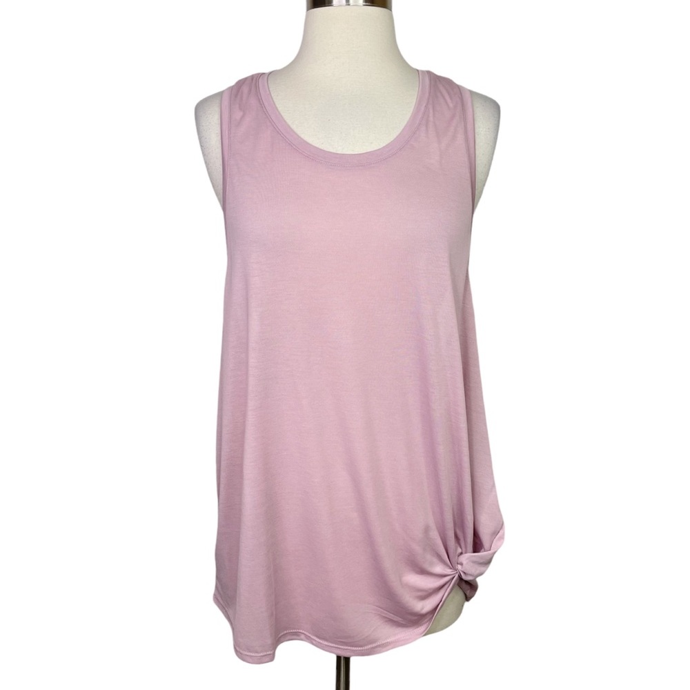 MPG Light Pink Knot-Detail Tank Top